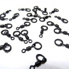 Matt Black Rolling Swivel with Ring  Size 8